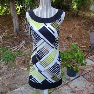 Geometric Print Sheath Dress